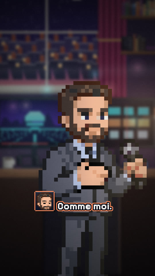 Gros plan du présentateur, la main sur le cœur